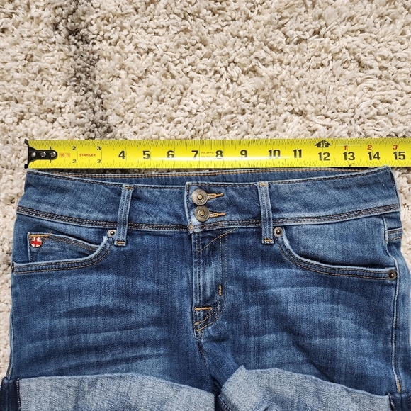 Hudson Croxley Mid Thigh Cuffed Shorts Women Size 25 - Picture 7 of 10